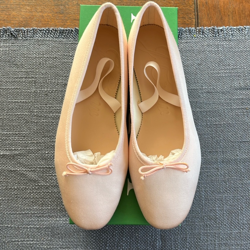 J.Crew satin Zoe ballet flats size 9, NIB